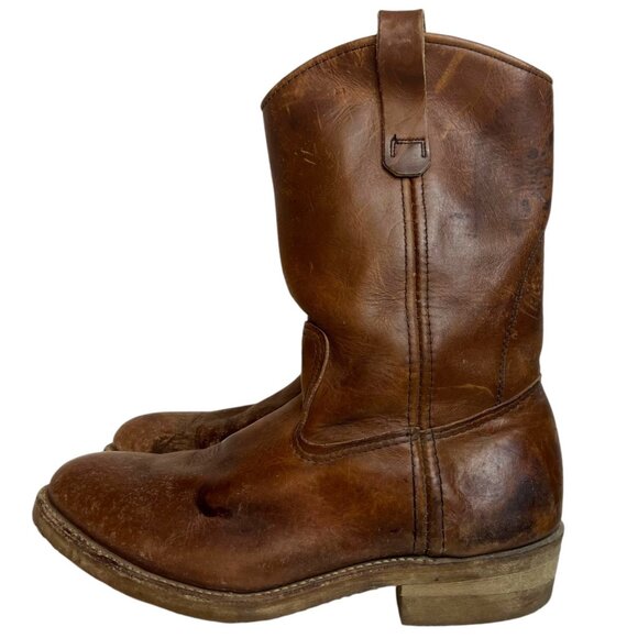 Vintage 391 RED WING SHOES 8.5 EE Steel Toe Work Boots Wide Width Vertical Tag - Picture 4 of 9